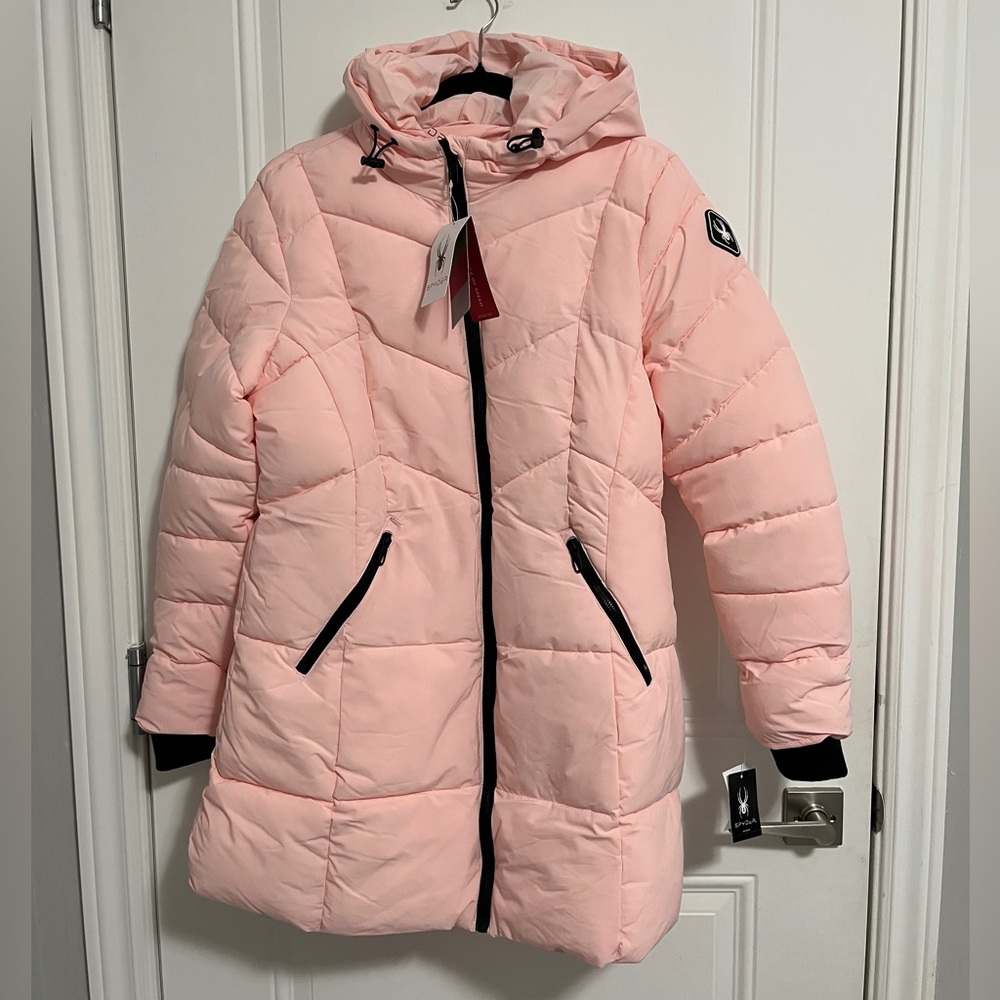 NWT - Spyder Women's Long Hooded Puffer for Extreme Cold - Size L